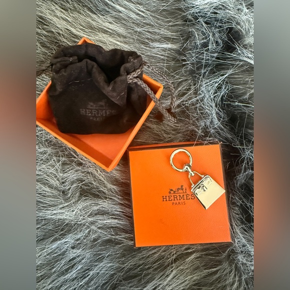 Authentic HERMES MINI KELLY TWILLY RING Scarf charm - Picture 6 of 9